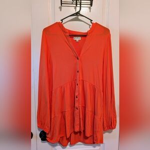 Wonderly Orange Tunic • Size L
